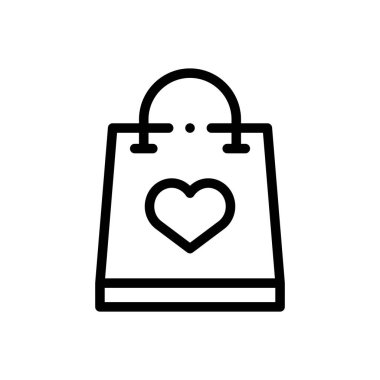 Hediye kutusu simgesi. Beyaz Arkaplanda İnce Doğrusal Tasarım