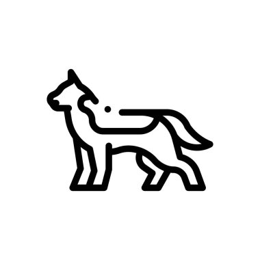 Alman ikonu. Beyaz Arkaplanda İnce Doğrusal Tasarım