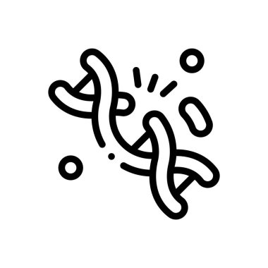 Gen terapisi ikonu. Beyaz Arkaplanda İnce Doğrusal Tasarım