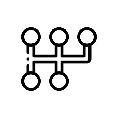 Vites çubuğu simgesi. Beyaz Arkaplanda İnce Doğrusal Tasarım