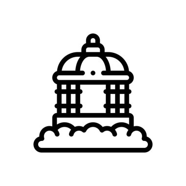 GDP simgesi. Beyaz Arkaplanda İnce Doğrusal Tasarım