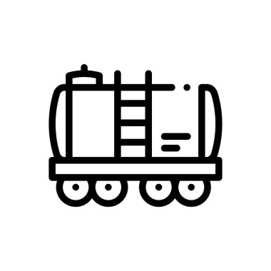 Gaz ikonu. Beyaz Arkaplanda İnce Doğrusal Tasarım