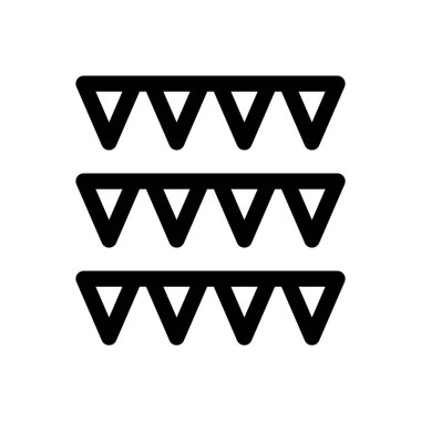 Çiçek ikonu. Beyaz Arkaplanda İnce Doğrusal Tasarım