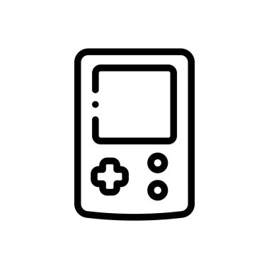 Gamepad simgesi. Beyaz Arkaplanda İnce Doğrusal Tasarım