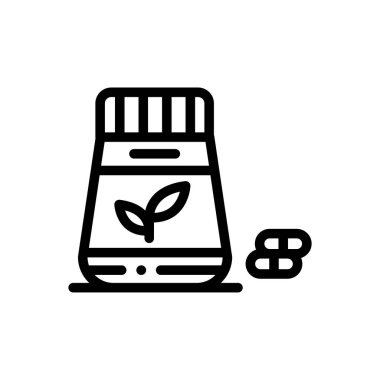 Galjoen ikonu. Beyaz Arkaplanda İnce Doğrusal Tasarım