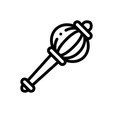 Gadolinyum ikonu. Beyaz Arkaplanda İnce Doğrusal Tasarım