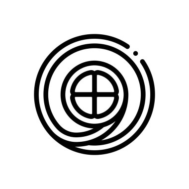 Gada simgesi. Beyaz Arkaplanda İnce Doğrusal Tasarım