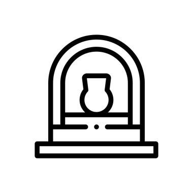 Mobilya ve ev ikonu. Beyaz Arkaplanda İnce Doğrusal Tasarım