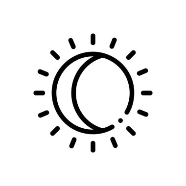 Eğlenceli gözlük ikonu. Beyaz Arkaplanda İnce Doğrusal Tasarım