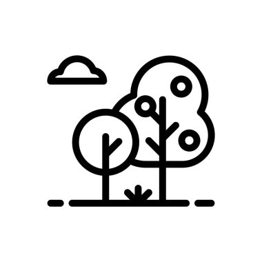 meyve ikonu. Beyaz Arkaplanda İnce Doğrusal Tasarım