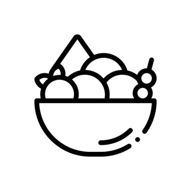 meyve kutusu simgesi. Beyaz Arkaplanda İnce Doğrusal Tasarım