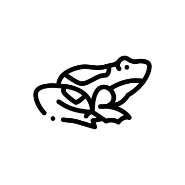 Buz simgesi. Beyaz Arkaplanda İnce Doğrusal Tasarım