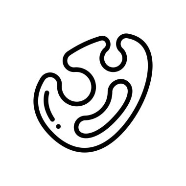 Patates kızartması ikonu. Beyaz Arkaplanda İnce Doğrusal Tasarım