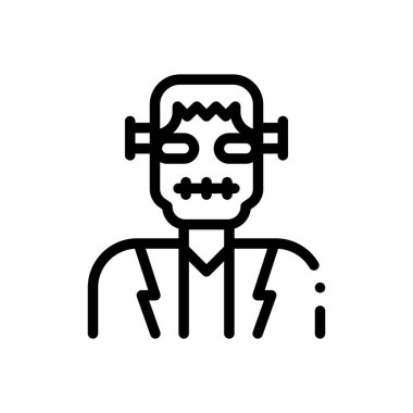 Frappe ikonu. Beyaz Arkaplanda İnce Doğrusal Tasarım