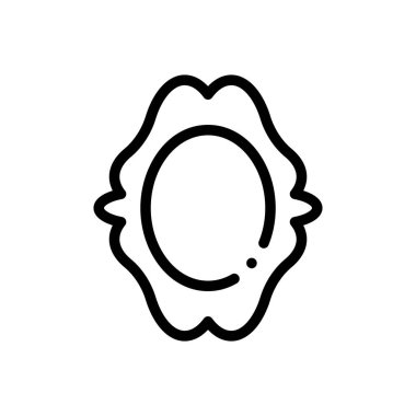 çerçeve simgesi. Beyaz Arkaplanda İnce Doğrusal Tasarım