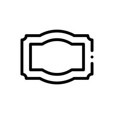 çerçeve simgesi. Beyaz Arkaplanda İnce Doğrusal Tasarım