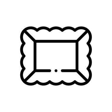 çerçeve simgesi. Beyaz Arkaplanda İnce Doğrusal Tasarım