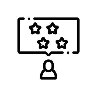 dört simge. Beyaz Arkaplanda İnce Doğrusal Tasarım