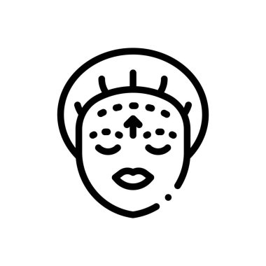 Yabancı bir ikon. Beyaz Arkaplanda İnce Doğrusal Tasarım