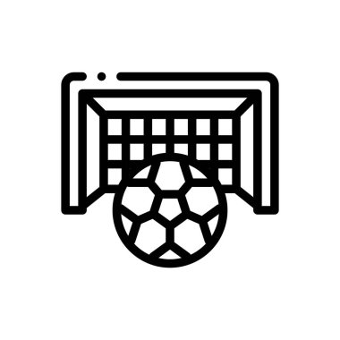 Futbol kaskı ikonu. Beyaz Arkaplanda İnce Doğrusal Tasarım
