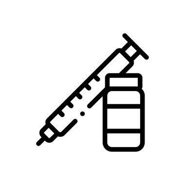 Sigorta şirketi ikonu. Beyaz Arkaplanda İnce Doğrusal Tasarım