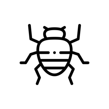 Böcek ilacı ikonu. Beyaz Arkaplanda İnce Doğrusal Tasarım