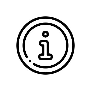 bilgi simgesi. Beyaz Arkaplanda İnce Doğrusal Tasarım