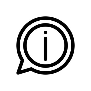 bilgi simgesi. Beyaz Arkaplanda İnce Doğrusal Tasarım