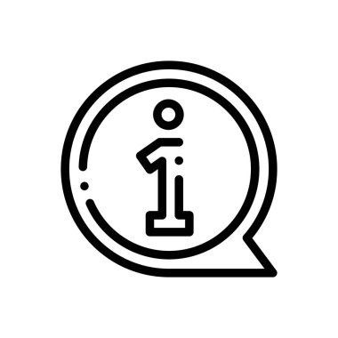 bilgi simgesi. Beyaz Arkaplanda İnce Doğrusal Tasarım