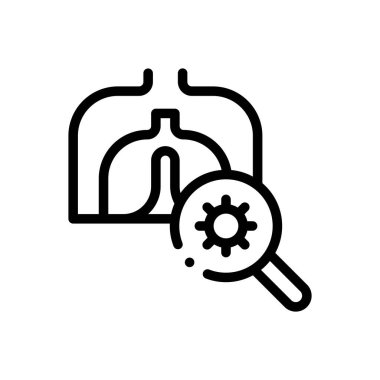 Enfeksiyon ikonu. Beyaz Arkaplanda İnce Doğrusal Tasarım