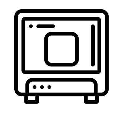 Bağımsızlık günü ikonu. Beyaz Arkaplanda İnce Doğrusal Tasarım