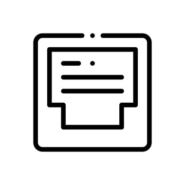 Gelen kutusu simgesi. Beyaz Arkaplanda İnce Doğrusal Tasarım