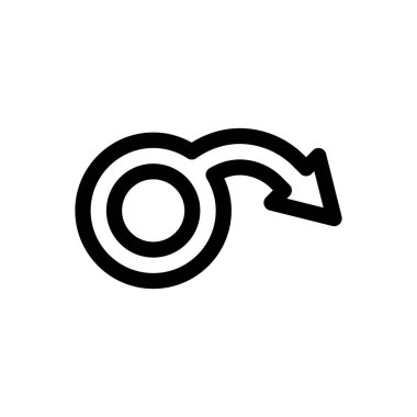 Simgeyi geliştir. Beyaz Arkaplanda İnce Doğrusal Tasarım