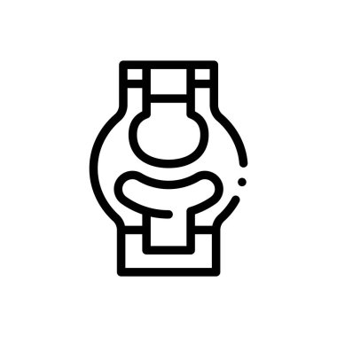 Simgeyi uygula. Beyaz Arkaplanda İnce Doğrusal Tasarım