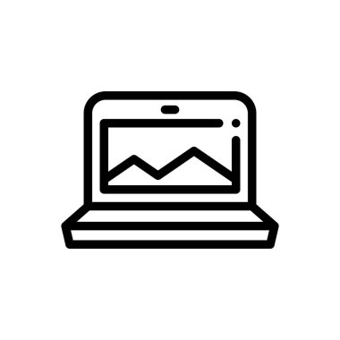 resim simgesi. Beyaz Arkaplanda İnce Doğrusal Tasarım