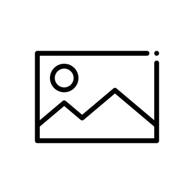 resim simgesi. Beyaz Arkaplanda İnce Doğrusal Tasarım