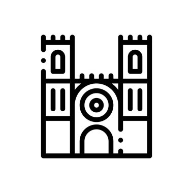 İguanadon simgesi. Beyaz Arkaplanda İnce Doğrusal Tasarım