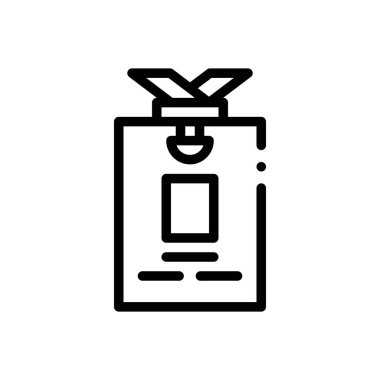 Tanımlama simgesi. Beyaz Arkaplanda İnce Doğrusal Tasarım