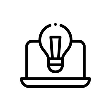 Fikir ikonu. Beyaz Arkaplanda İnce Doğrusal Tasarım