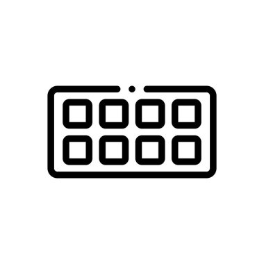 Buzlu su ikonu. Beyaz Arkaplanda İnce Doğrusal Tasarım