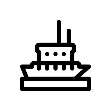 Buz kovası ikonu. Beyaz Arkaplanda İnce Doğrusal Tasarım