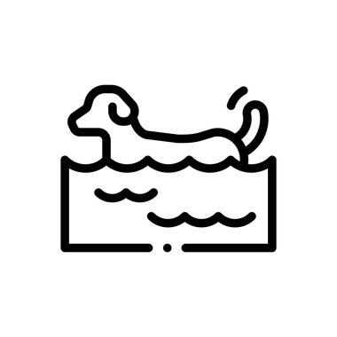 Sırtlan simgesi. Beyaz Arkaplanda İnce Doğrusal Tasarım