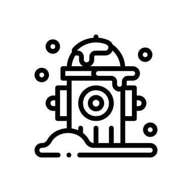 Susuzluk ikonu. Beyaz Arkaplanda İnce Doğrusal Tasarım