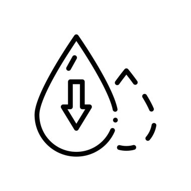 Nem ikonu. Beyaz Arkaplanda İnce Doğrusal Tasarım