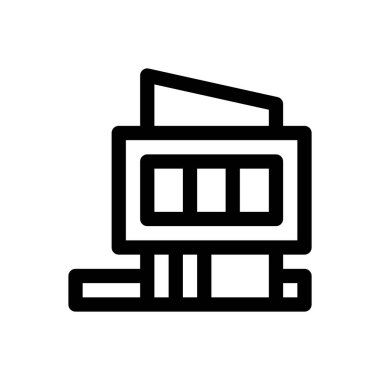 Ev ikonu. Beyaz Arkaplanda İnce Doğrusal Tasarım