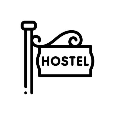 Sunucu simgesi. Beyaz Arkaplanda İnce Doğrusal Tasarım