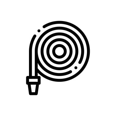 Hortum simgesi. Beyaz Arkaplanda İnce Doğrusal Tasarım