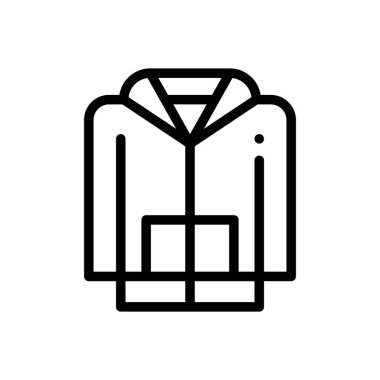 Kapüşonlu ikon. Beyaz Arkaplanda İnce Doğrusal Tasarım