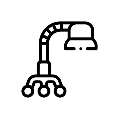 Kaput simgesi. Beyaz Arkaplanda İnce Doğrusal Tasarım