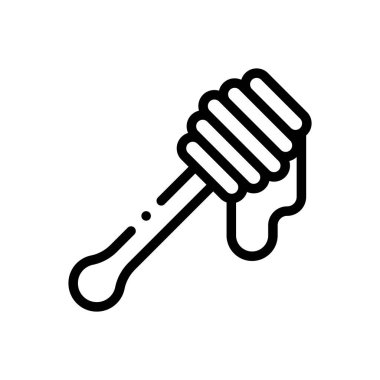 Bal peteği ikonu. Beyaz Arkaplanda İnce Doğrusal Tasarım